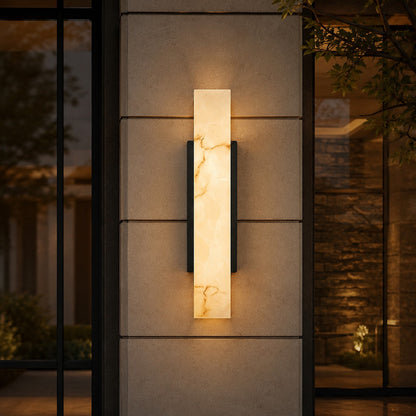 Modern Outdoor Wall Light Wall Mounted Stainless Steel LED Waterproof Imitated Marble
