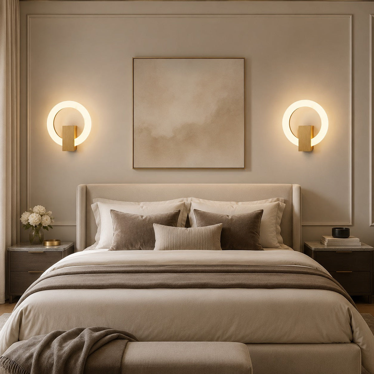 Dimmable Glass Wall Sconce LED Fixture Wall Mounted