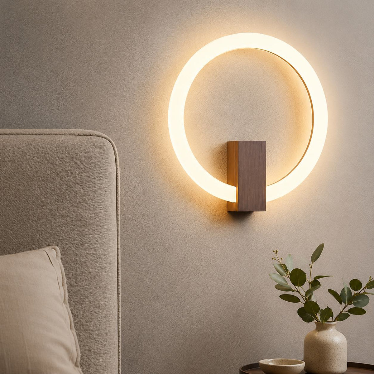 Dimmable Glass Wall Sconce LED Fixture Wall Mounted
