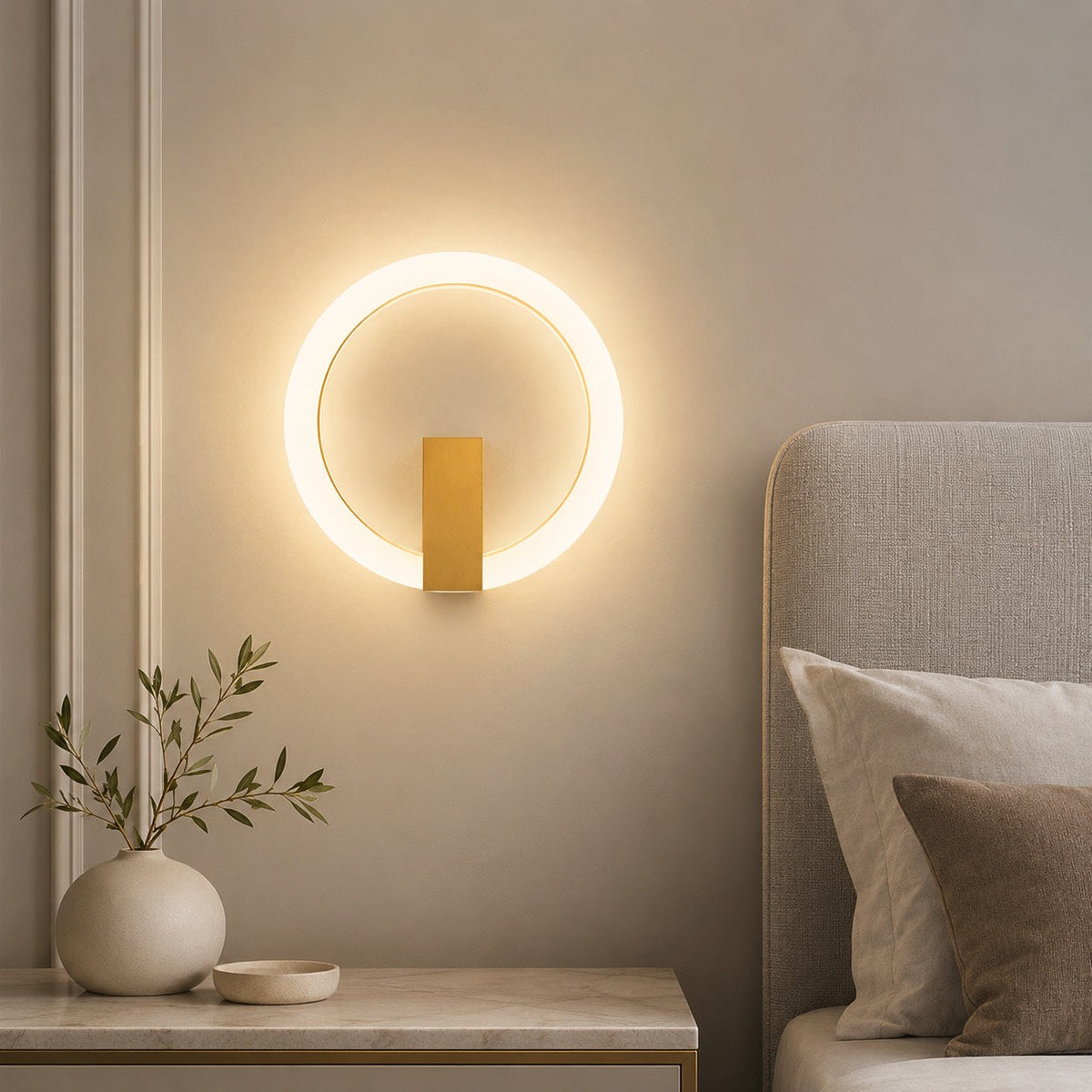 Dimmable Glass Wall Sconce LED Fixture Wall Mounted
