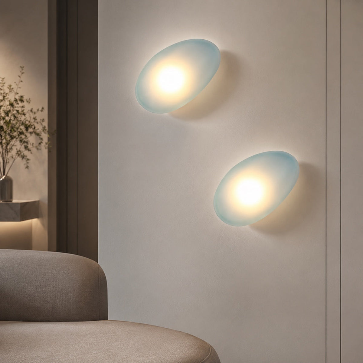 Iron Frame Wall Light Glass Shade Wall Mounted LED