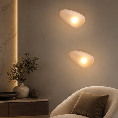 Iron Frame Wall Light Glass Shade Wall Mounted LED