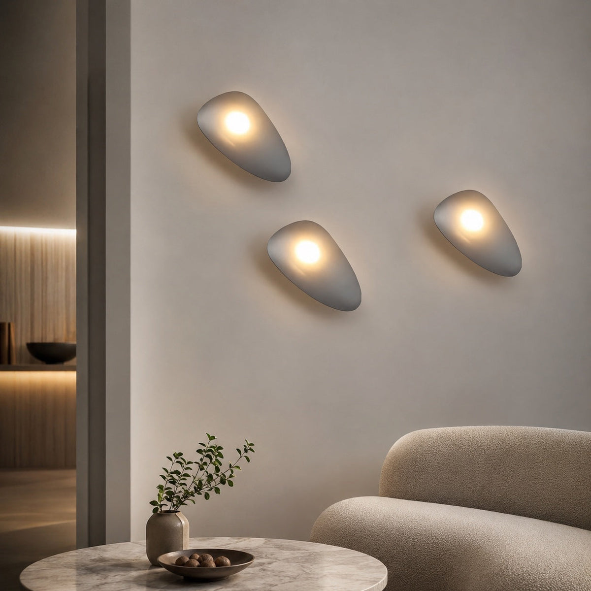 Iron Frame Wall Light Glass Shade Wall Mounted LED