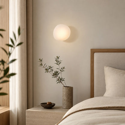 Iron Frame Wall Light Glass Shade Wall Mounted LED