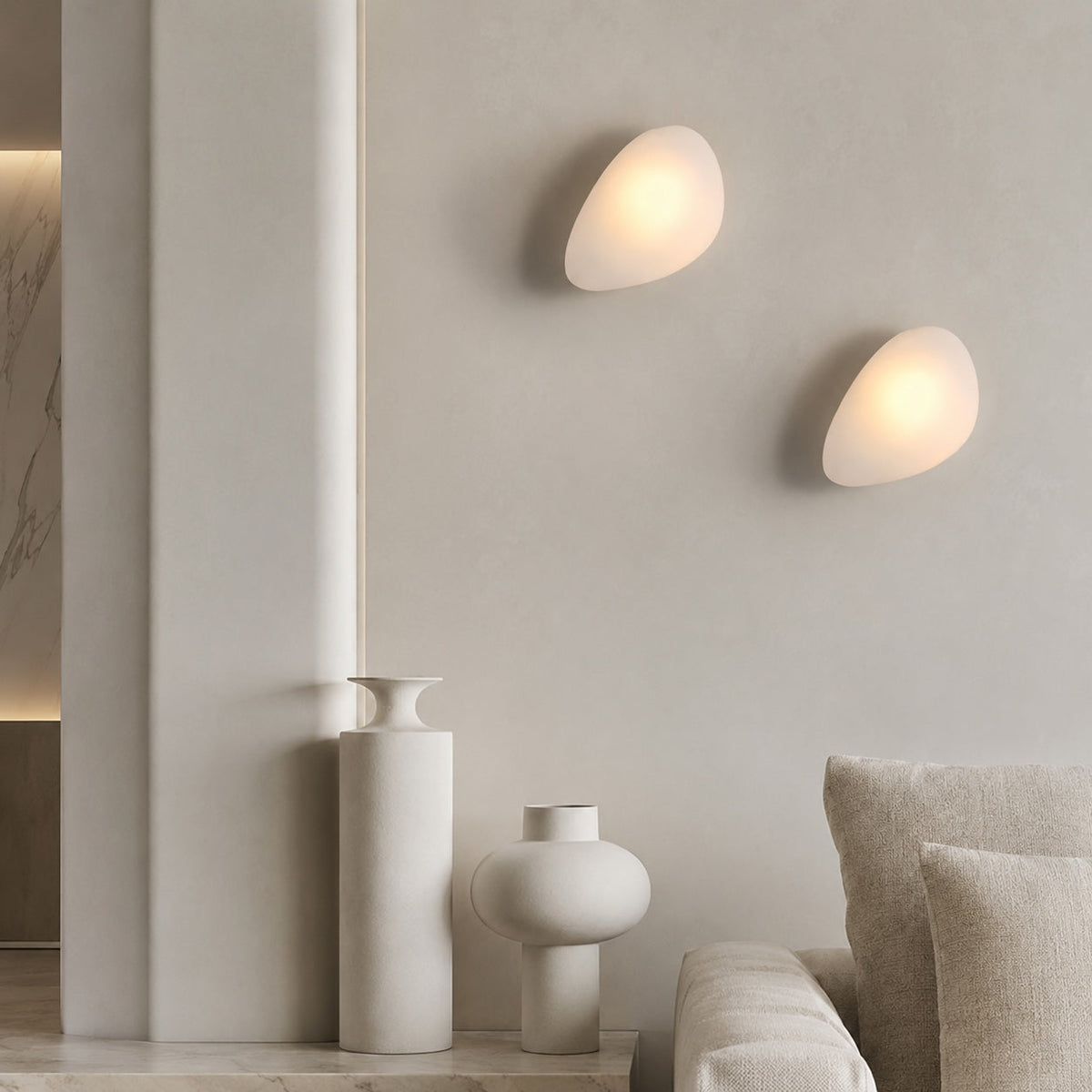 Iron Frame Wall Light Glass Shade Wall Mounted LED