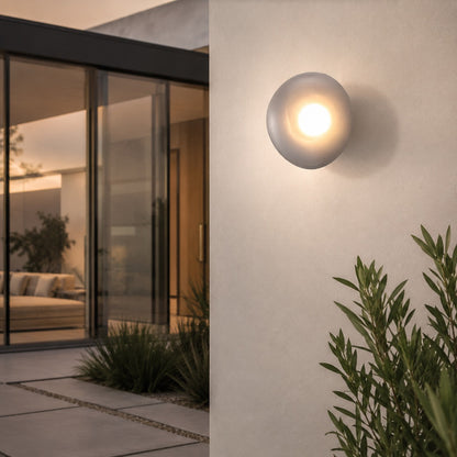 Iron Frame Wall Light Glass Shade Wall Mounted LED