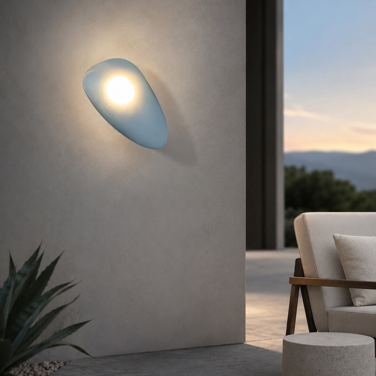 Iron Frame Wall Light Glass Shade Wall Mounted LED