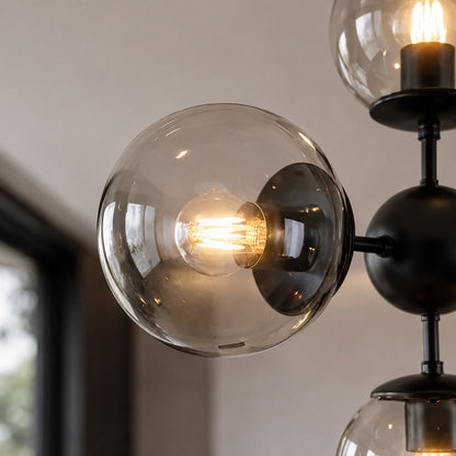 Molecular Black Gold Glass Chandelier 10-Light LED