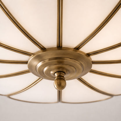 Flower Glass LED Flush Mount Ceiling Light Adjustable Elegant