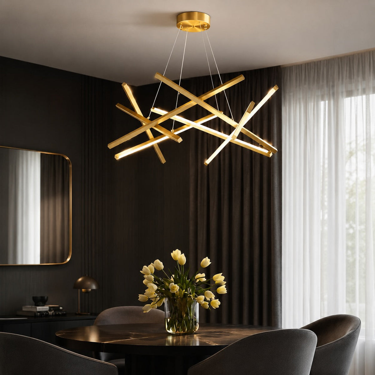 Geometric Acrylic Ceiling Light LED Adjustable Colour Temp