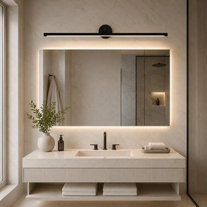 Copper & Acrylic LED Vanity Wall Sconce 40–70cm Mirror Light Bar