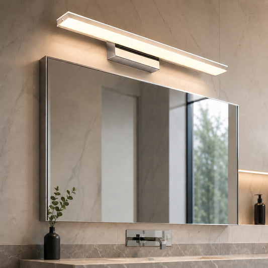 Chrome Stainless Steel LED Vanity Wall Light 42–92cm Bathroom & Living Room
