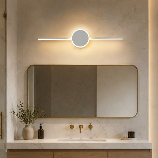 Aluminium LED Vanity Sconce 40–80cm Colour-Changing Black or White