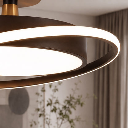 Circular Metal LED Flush Mount Ceiling Light Energy-Saving White or Black