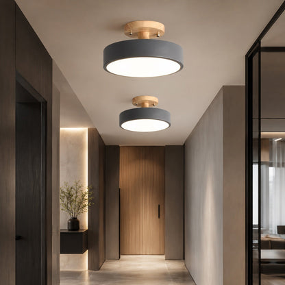 Modern Flush Mount Ceiling Light LED Metal and PVC Geometric Design with 3 Step Dimming 9 Inch