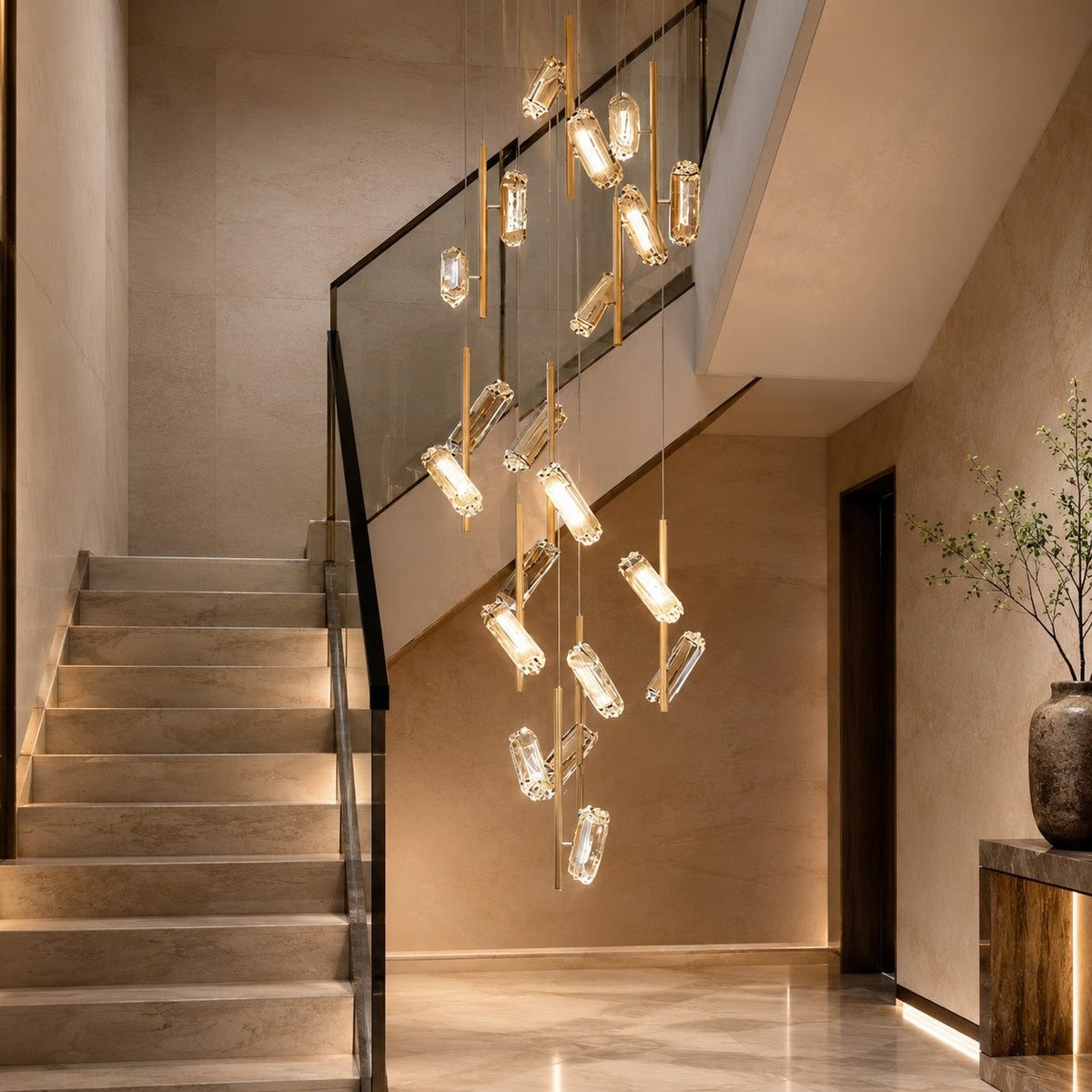 Adjustable Metal Chandelier Hanging LED Light Fixture