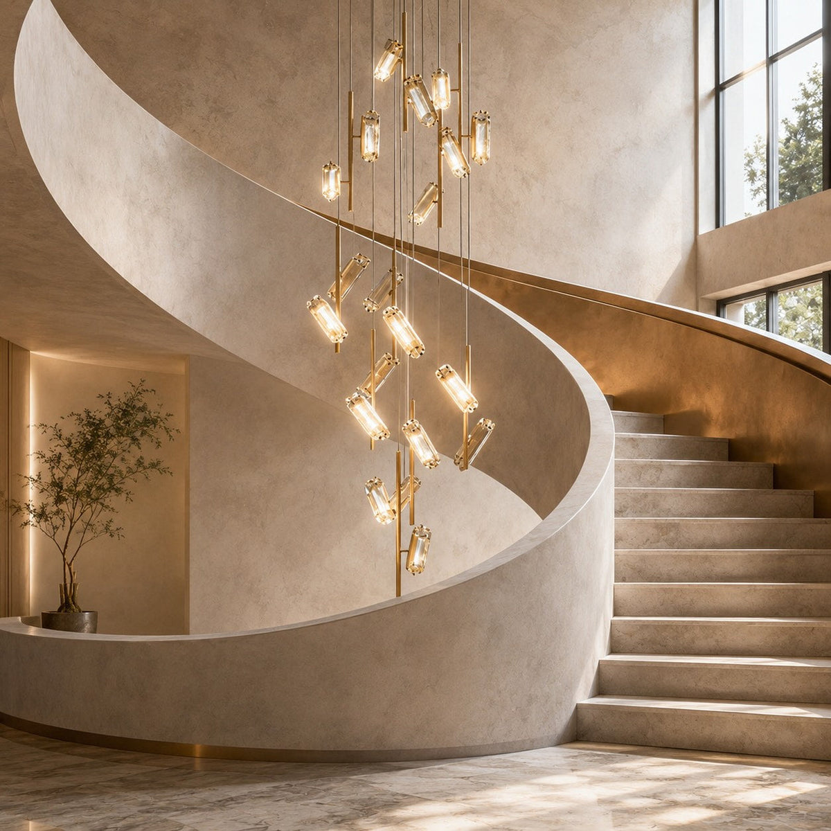 Adjustable Metal Chandelier Hanging LED Light Fixture