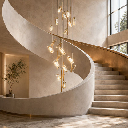 Adjustable Metal Chandelier Hanging LED Light Fixture