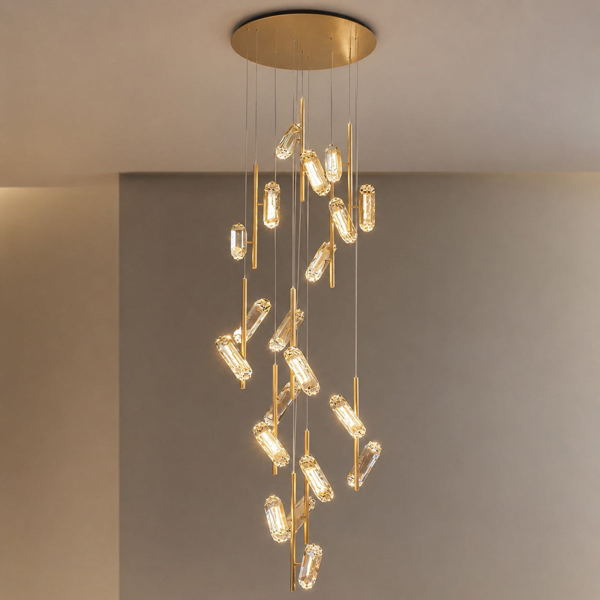 Adjustable Metal Chandelier Hanging LED Light Fixture