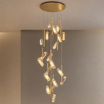 Adjustable Metal Chandelier Hanging LED Light Fixture