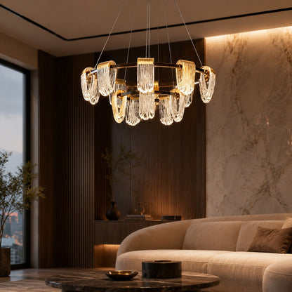 Circular Chandelier Hanging LED Light Fixture