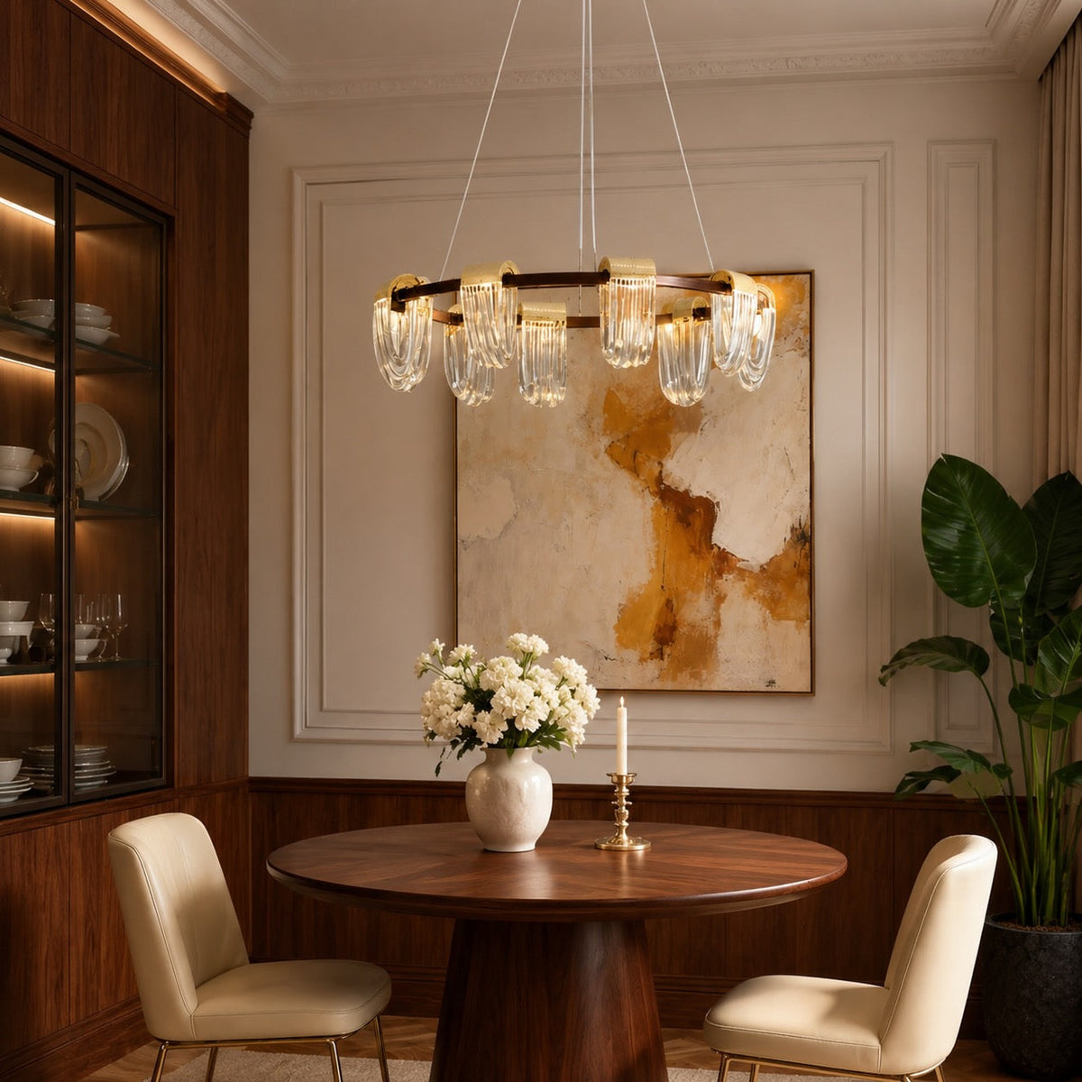Circular Chandelier Hanging LED Light Fixture