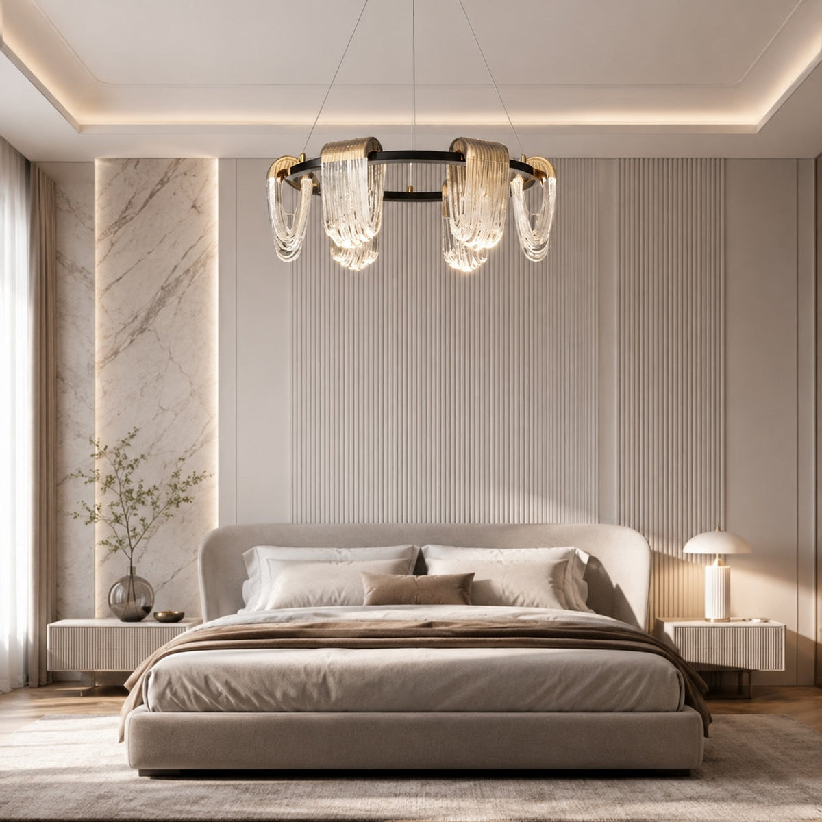 Circular Chandelier Hanging LED Light Fixture