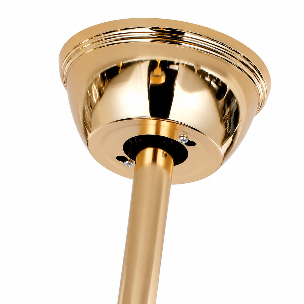 Gold Crystal Ceiling Fan Light with Clear Blades 48W Dimmable LED 60 cm Tall