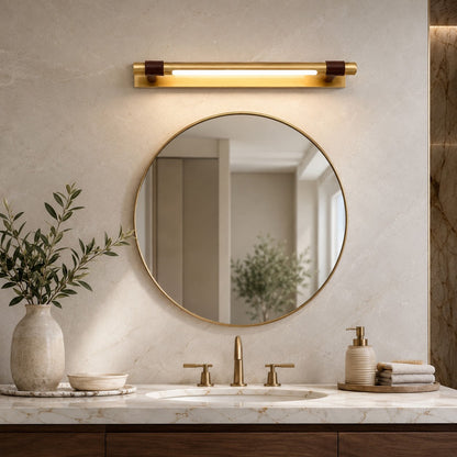 Black & Gold LED Vanity Light 120° Rotating 48cm & 63cm Three-Colour