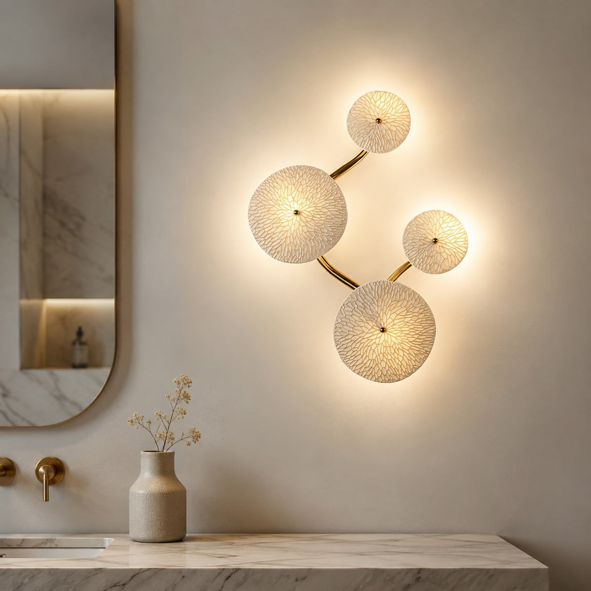 Ceramic & Metal Wall Sconce LED Wall Mounted Light