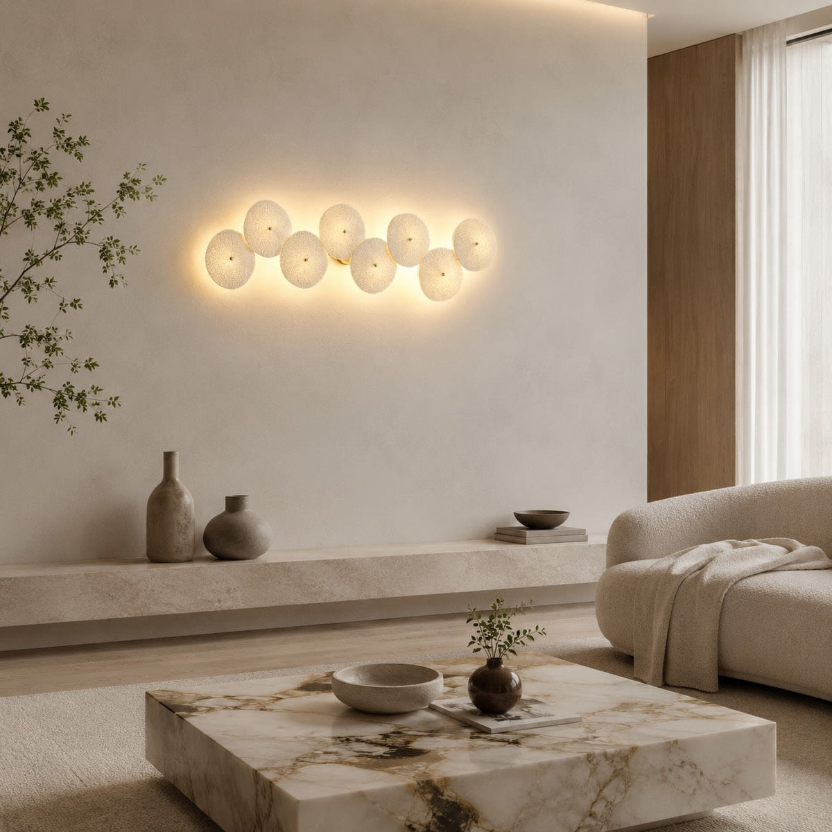 Ceramic & Metal Wall Sconce LED Wall Mounted Light