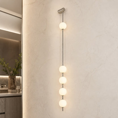 Glass Ball Wall Sconce Adjustable LED Vertical Fixture