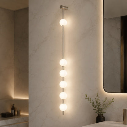 Glass Ball Wall Sconce Adjustable LED Vertical Fixture