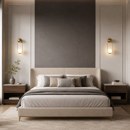 Brass & Glass Wall Sconce Wall Mounted LED Light