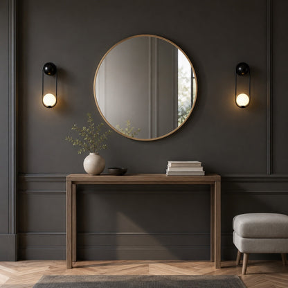 Brass & Glass Wall Sconce Wall Mounted LED Light