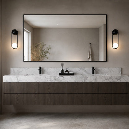 Brass & Glass Wall Sconce Wall Mounted LED Light