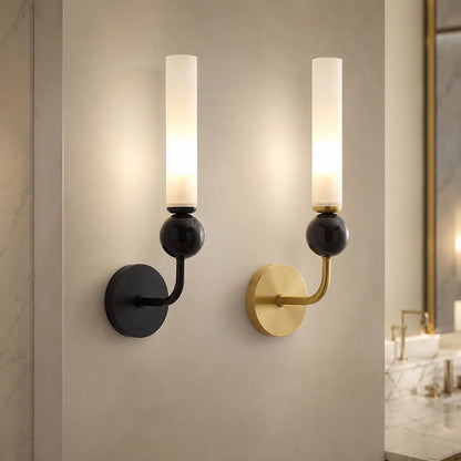 Marble Sphere Brass LED Wall Lamp