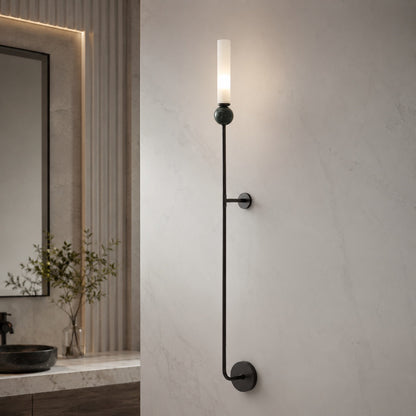 Marble Sphere Brass LED Wall Lamp
