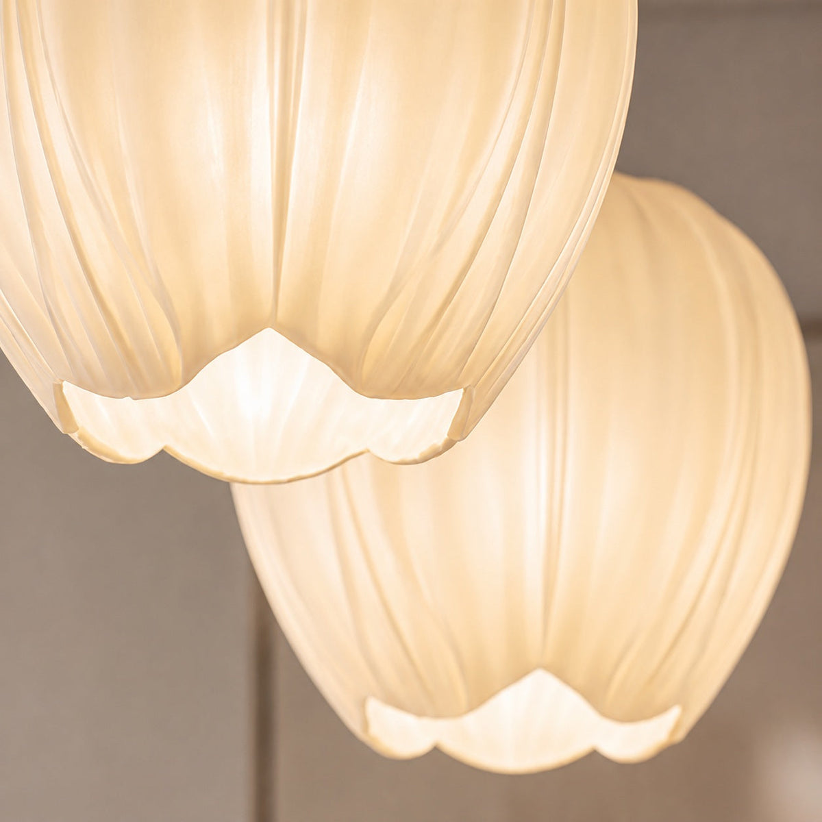 Glass Chandelier Adjustable Hanging LED Light Fixture