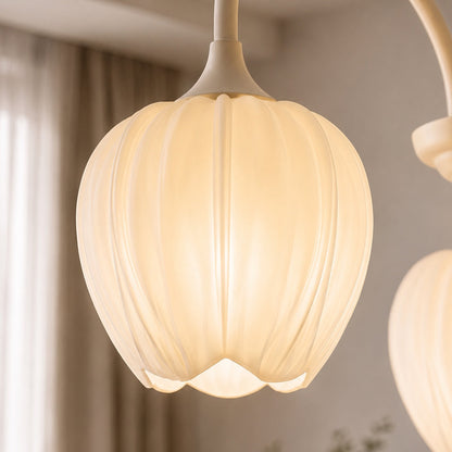 Glass Chandelier Adjustable Hanging LED Light Fixture