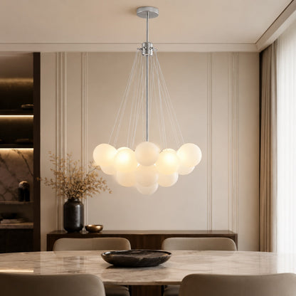 Bubble Glass Chandelier Adjustable Hanging LED