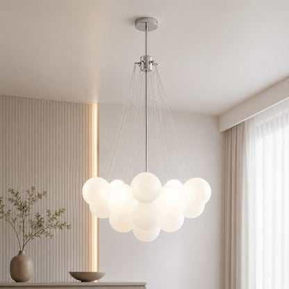 Bubble Glass Chandelier Adjustable Hanging LED