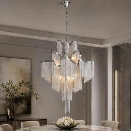 Metal Chandelier Hanging Fixture E14 Socket LED Light