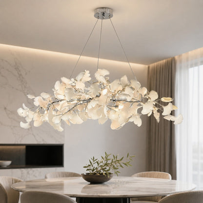 Plume Metal Chandelier Glass Shade 3-Light LED