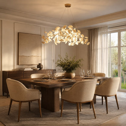 Plume Metal Chandelier Glass Shade 3-Light LED