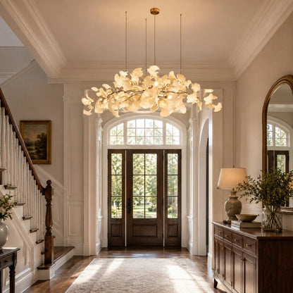 Plume Metal Chandelier Glass Shade 3-Light LED