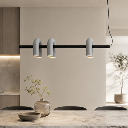 Dimmable Glass Shade Pendant Light Metal Frame Kitchen