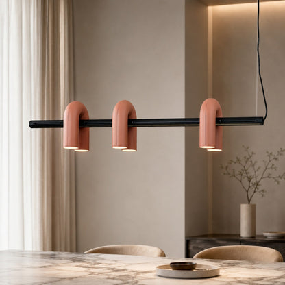 Dimmable Glass Shade Pendant Light Metal Frame Kitchen
