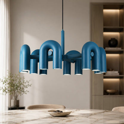 Dimmable Glass Shade Pendant Light Metal Frame Kitchen