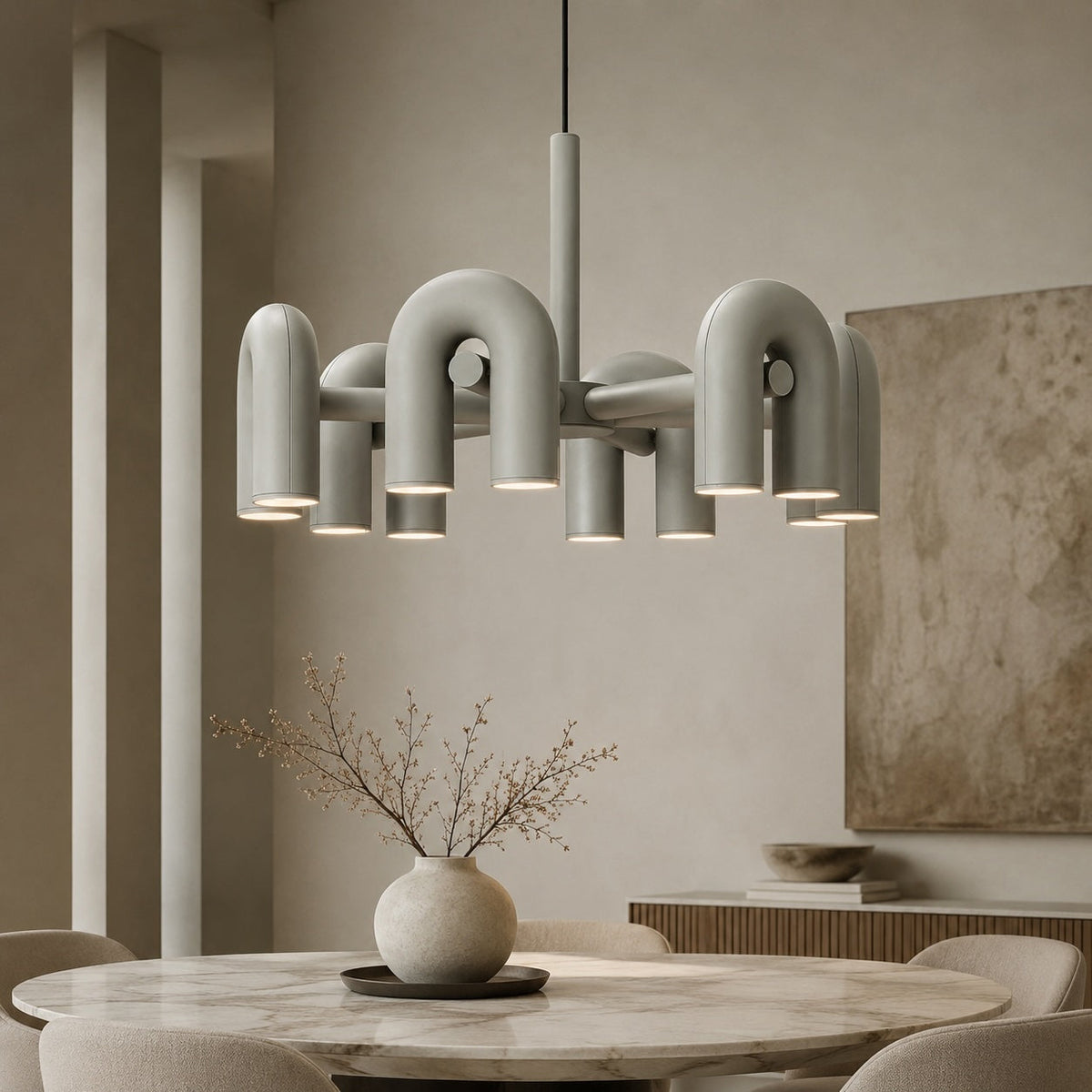 Dimmable Glass Shade Pendant Light Metal Frame Kitchen